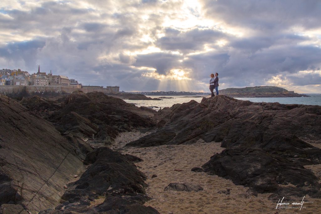 Séance photo en couple - Engagement/Fiançailles de Delphine & Anthony (à Saint-Malo, Bretagne)